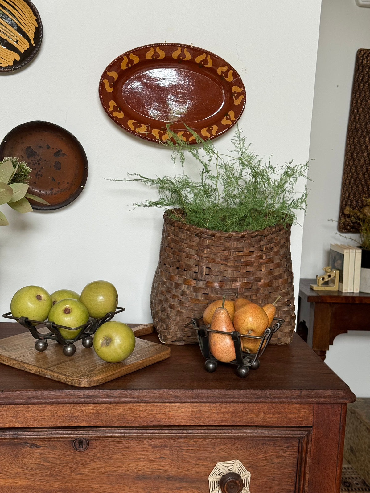 Rare Antique Split Oak Gathering Basket