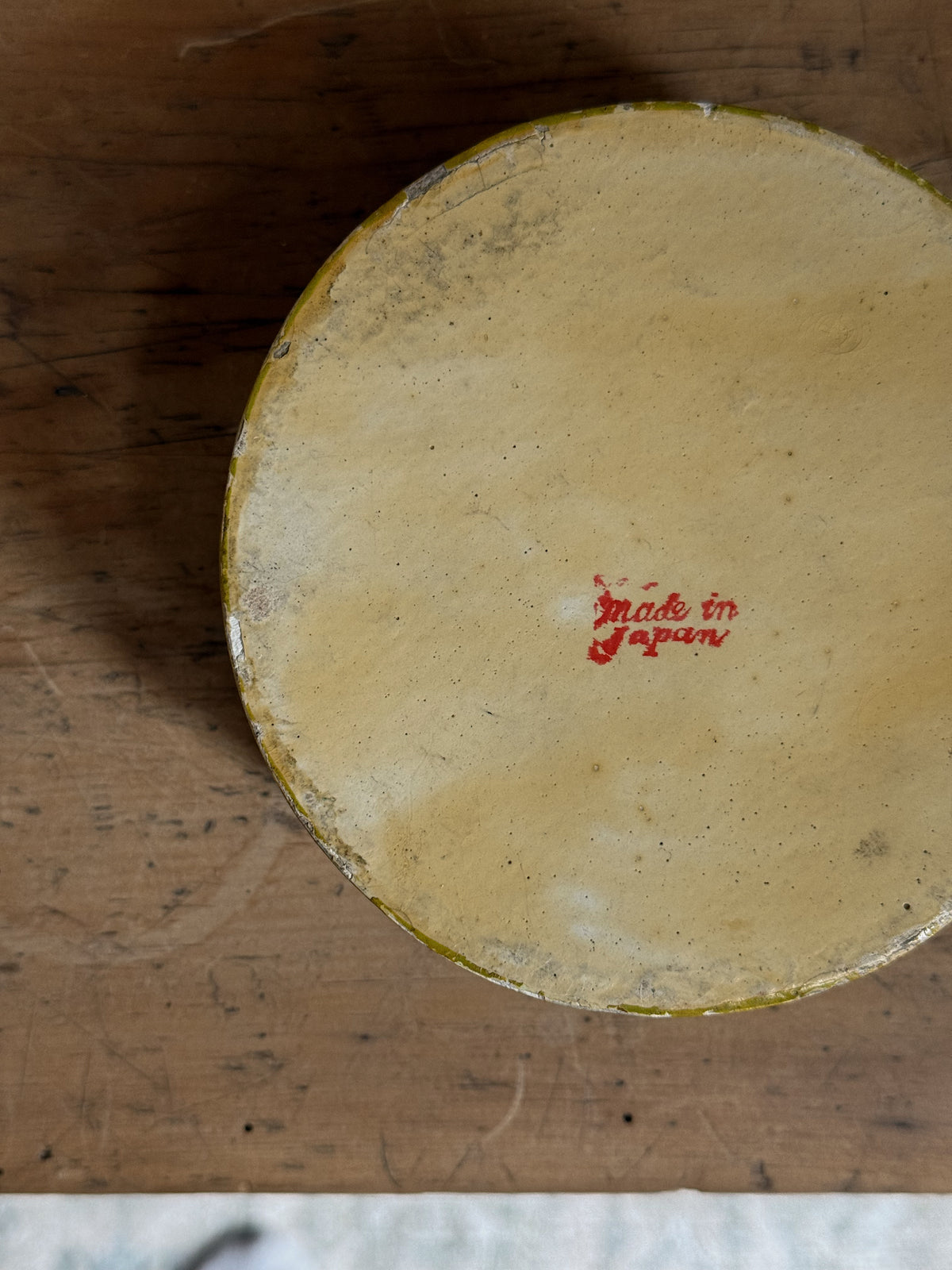 Antique Japanese Hand-Painted Papier-Mâché Box