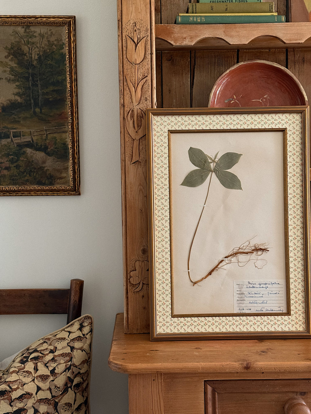Vintage Finnish Herbarium Specimens, Custom Floral Matting