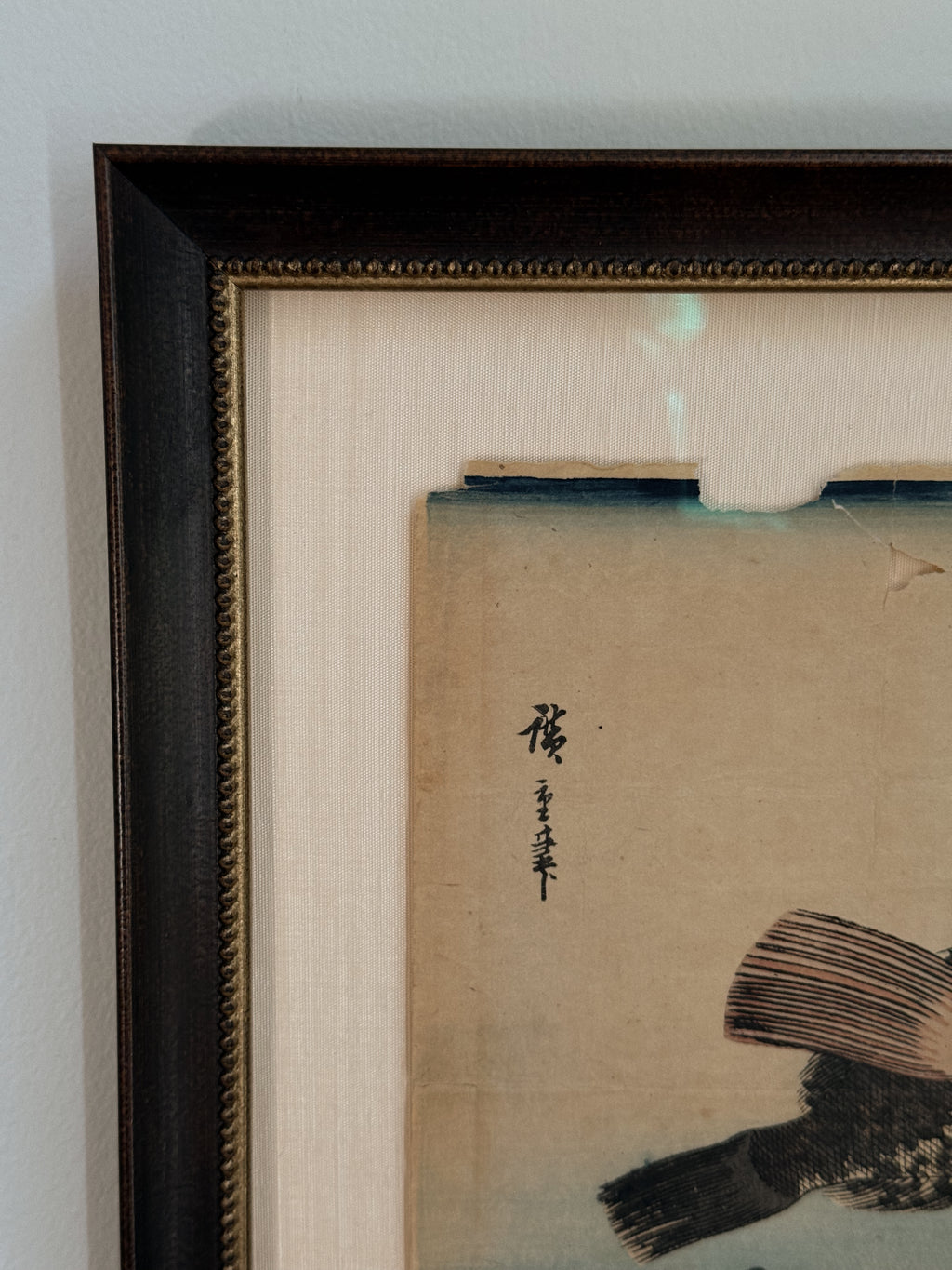 Antique Japanese Woodblock Fish Print, Circa 19th Century