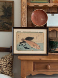 Antique Japanese Woodblock Fish Print, Circa 19th Century