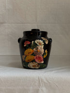 Vintage Hand-Painted Ceramic Crock