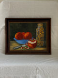 Vintage Original Still Life Apple Painting