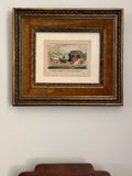 19th Century Hand-Colored Etching, "Traveling in France"