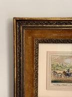 19th Century Hand-Colored Etching, "Traveling in France"